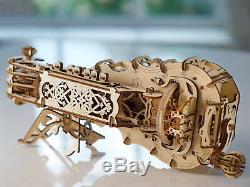 Hurdy-Gurdy Mechanical Musical Instrument Model 3D Wood Puzzle DIY Assembly Kit