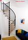Indoor Spiral Staircase Kit Solid Beech Wood Step PVC Handrail to 10.14' Height