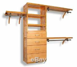 John Louis Home 10-ft x 96-ft Wood Closet Kit Organizer Shelf System Shelves NEW