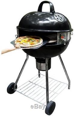 Kettle Grill Pizza Oven Stone Kit Weber BBQ Wood Charcoal Fired Cooker S