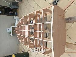Kids wooden boat frame. Ready to assemble plywood kit