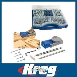Kreg Junior Pocket Jig Hole Wood Joinery Kit R3 with 675 Screws Woodwork Joint