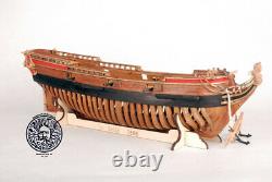 La Belle 1684 Scale 148 450mm 17.7 Full Ribs POF Wood Model Ship Kit Sailboat