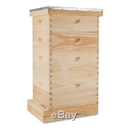 Langstroth Bee Hive 10 Frame 2 Deep 2 Medium Complete Kit Top Quality Beekeepers