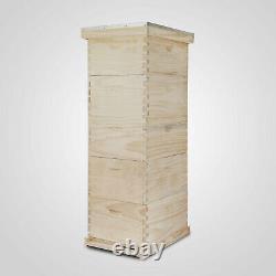Langstroth Bee Hive 10 Frame 5 Box Beehive Beekeeping Kits 1 Deep 4 Medium Boxes