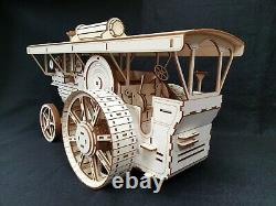 Laser Cut Wooden Showman/Farm Traction Engine 3D Model/Puzzle Kit
