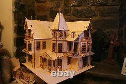 Laser cut ply wood wooden dolls house Fantasy Mansion 3d puzzle / Kit