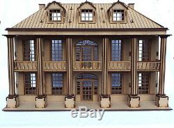 Laser cut wooden mansion house 3d model puzzle Kit dolls house kit diy project