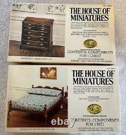 Lot Of 17 The House of Miniatures Vintage Dollhouse Furniture Kits Sealed NEW