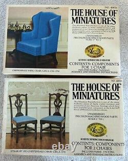 Lot Of 17 The House of Miniatures Vintage Dollhouse Furniture Kits Sealed NEW