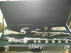 (Low C) bass Clarinet kit ebony wood Body silver Plated new