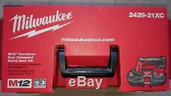 MILWAUKEE M12 2429-21xc Cordless Sub-Compact Band Saw Kit NEW 48-11-2402 NIB