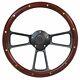 Mahogany Steering Wheel Complete Billet Kit for 1965-1966 Ford Truck F100 F250
