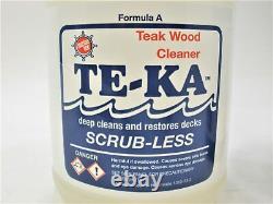 Marine Tex TE-KA Scrub-Less Marine Boat Teak Wood Cleaner 2 Part Kit NEW