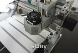 Mini 3 Axis DIY CNC 2418 Router Kit Wood Engraver Milling Machine + 5500mW Laser