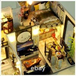 Miniature Dollhouse DIY Kit Doll House with Furniture Toy Home Set For Girl Kids