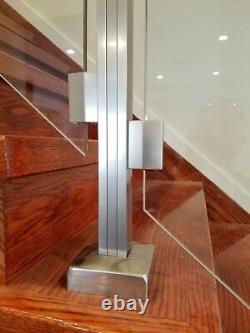 Modern Square Stairs Balcony Railing Kit GLASS NOT INCLUDED Custom Order