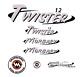 Morbark Twister 12 Decals, Repro Wood Chipper Decal Sticker Kit, UV laminated