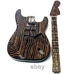 Musoo brand electric guitar kit zebra wood
