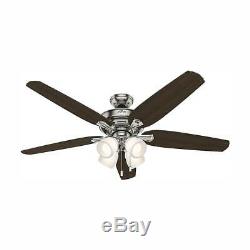 NEW HUNTER Channing 60 in. LED Indoor Brushed Nickel Ceiling Fan with Light Kit