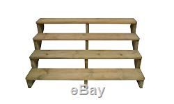 NEW Wooden Steps Set Step Deck stair kit Wood Caravan Patio Steps GARDEN DIY