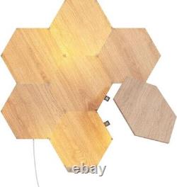 Nanoleaf Elements Wood Look Hexagons Smarter Kit 7 Light Panels