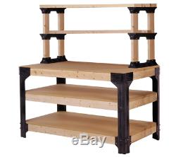 New 2x4 Basics Workbench Kit Garage Storage Table Tools Shelf DIY Workshop Bench