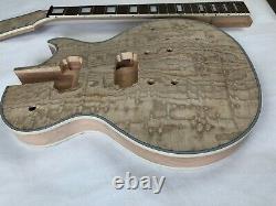 New Unfinished Electric Guitar Kit Guitar Neck and Body Mahogany LP style DIY