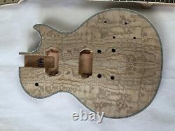 New Unfinished Electric Guitar Kit Guitar Neck and Body Mahogany LP style DIY