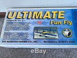 New in Box SIG Ultimate Biplane Fun Fly RC Remote Control Balsa Airplane Kit #71