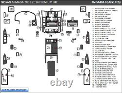Nissan Armada Kit Fit 2008-2014 New Set Cherry Burl Wood Dash Trim Kit 51pcs