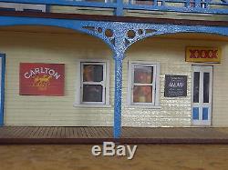 O scale Railway Hotel, KIT Backdrop building suit diorama for model scale cars