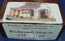 On3/On30 WISEMAN BACKWOODS ENGINE HOUSE, SHOP OR CRITTER SHED STRUCTURE KIT