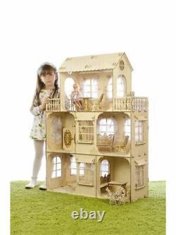 Only 3 days! Big Doll House & Furniture Set! Wooden Doll's House. 1158128cm
