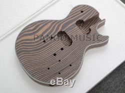 Pango Music all Zebra wood LP Custom DIY Electric Guitar Kit (PLP-066)