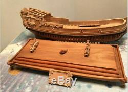 Pear Wood Carving Ship base for Model Ship Kit 15 length for 800 mm ship