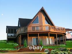 Pinehurst A-Frame 34x 47 Customizable Shell Kit Home, delivered ready to build