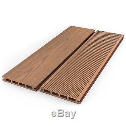 Plastic Wood COMPOSITE Decking Boards Kit Garden & OPTIONAL FIXINGS Amber