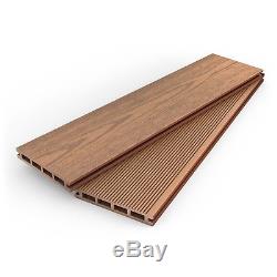 Plastic Wood COMPOSITE Decking Boards Kit Garden & OPTIONAL FIXINGS Amber