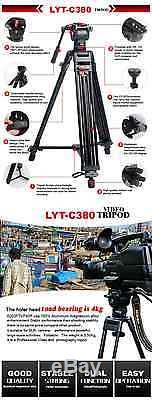 Professional Heavy Duty DV Video Camera Tripod with Fluid Pan Head Kit 72 Inch