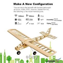 RC Airplane Training Balsa Wood 1.3m Wingspan Plane Toy KIT Aircraft for Kids