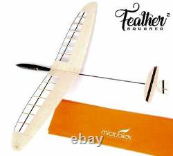 RC Glider UltraLight Radio Control Kit Plane Balsa Carbon FIber Feather² Micro