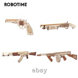 ROKR 4-Set Corsac/Terminator/Assault Rifle/Submachine 3D Wooden Puzzle Gift Toys