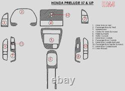 Rhd Lhd Honda Prelude Fit 1997- 01 New Style Set Wood Carbon Alumi Dash Trim Kit