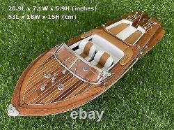 Riva Aquarama Speed Ship Boat Model Wood Wooden Italian Nautica Handmade 21