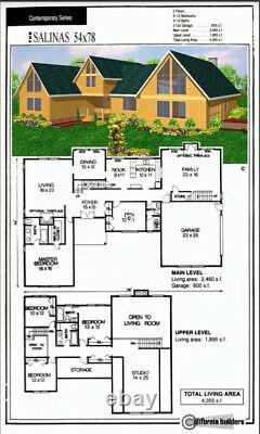 Salinas Country 54x75 Customizable Shell Kit Home, delivered ready to build