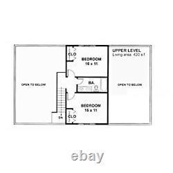 Sheffield CA Bungalo 28x54 Customizable Shell Kit Home, delivered ready to build