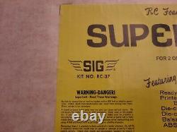 Sig Super Sport RC Airplane Model Quality Kit, Easy build RARE, NIB, L@@k! 45