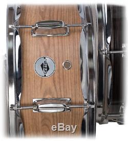 Snare Drum by Griffin Oak Wood 14x5.5 Poplar Shell Percussion Kit Set Key 14
