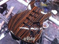 Starshine SR-MKT-007zebra wood ST body electric guitar kits S-S-S rounting